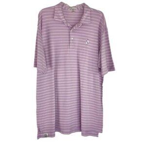 Peter Millar Purple Striped Polo SCCC 1916 Short Sleeve